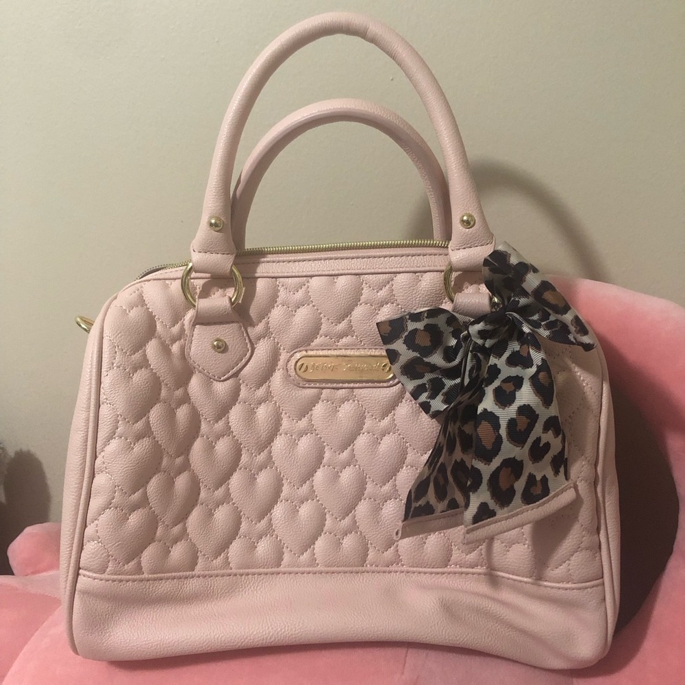 Betsey Johnson Quilted Heart Bowler Bag